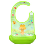 Cartoon baby PVC three-dimensional bib Increase baby bib Waterproof silicone children's dinner pocket image 12