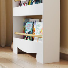 AIYAPLAY 3-Tier Kids Bookshelf – White