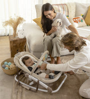 Fold Hammock Baby Rocker with Toy Arch & Reversible Newborn Cushion image 2