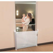 Callowesse Omni-Directional Retractable Stair Safety Gate 0-130cm – White & Silver image 2