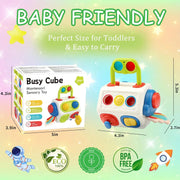 9 In 1 Busy Cube Baby & Toddler Toys Montessori Sensory Toys For Toddlers 1 2 3 Year Old Fidget Busy Board Learning Toys image 6