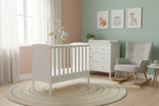Ickle Bubba Coleby Space Saver Cot White - Premium Sprung Mattress image 1