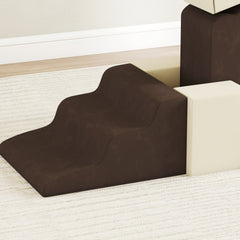 AIYAPLAY 7-Piece Soft Play Set for Babies & Toddlers – Brown