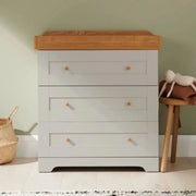 Tutti Bambini Rio Chest Changer - Dove Grey/Honey Oak image 1