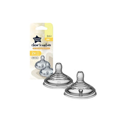 Tommee Tippee Closer to Nature Medium Flow Teats 3+ Months – Pack of 2