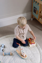 Ralphie Bear Sage Green Gingham Quilted Playmat image 4