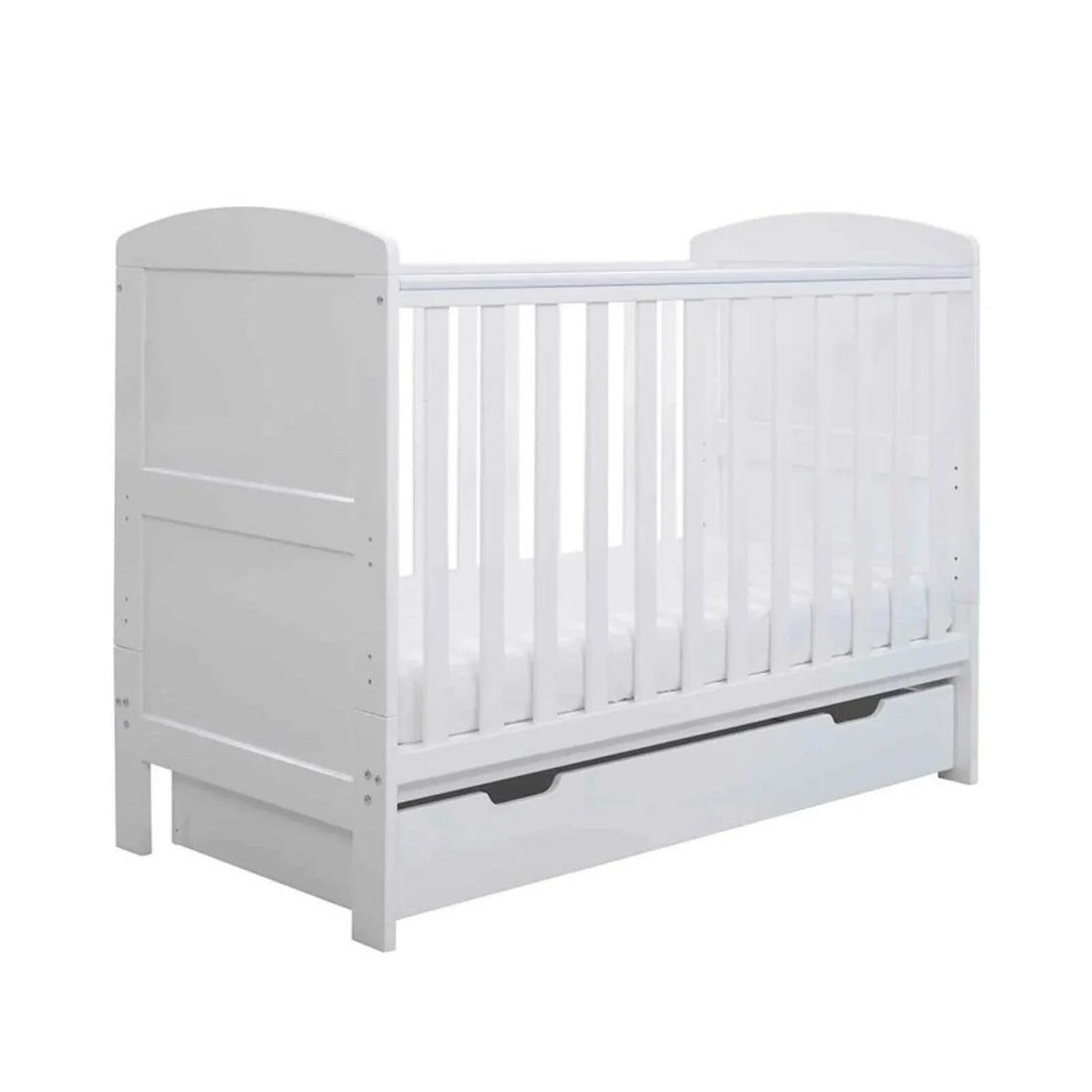 Ickle Bubba Coleby Mini Cot Bed & Under Drawer White