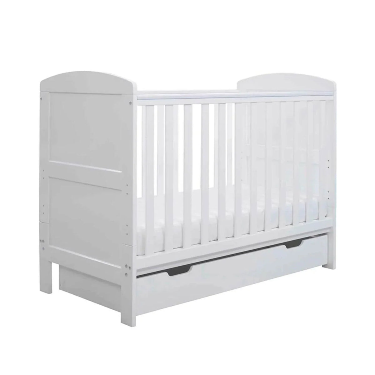 Ickle Bubba Coleby Mini Cot Bed & Under Drawer White