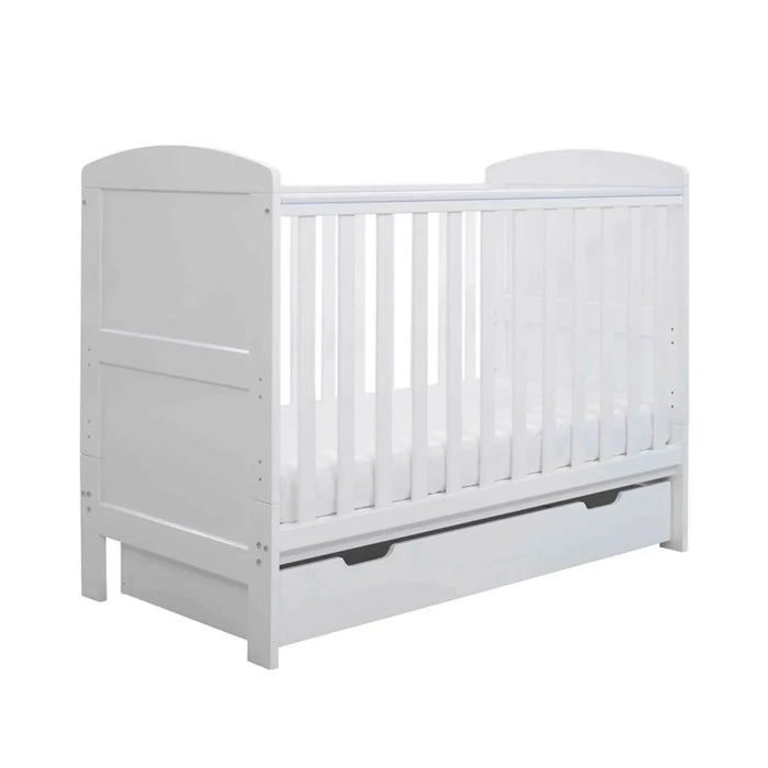 Ickle Bubba Coleby Mini Cot Bed & Under Drawer White