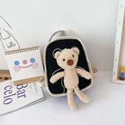 Cute Bear Doll Mini Canvas Kindergarten Backpack image 8