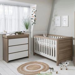 Tutti Bambini Modena 2-Piece Nursery Furniture Set – White & Oak