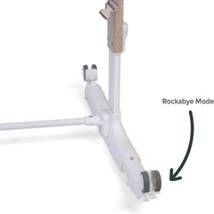 Red Kite Rockabye Bedside Crib - Oatmeal