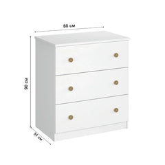 Shefa Kids 888 Changing Dresser – White & Oak