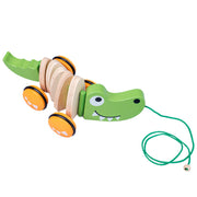 Wooden Animal Puppy Crocodile Trailer Children's Cartoon Parent-child Toddler Car Baby 3-6 Years Old Educational Toys image 3