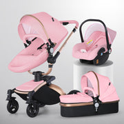 High Landscape Baby Stroller 360-degree Rotation 3-in-1 Basket Foldable image 4