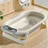 Foldable Baby Bath with Temperature Sensor – Portable New-born Bathtub image 2
