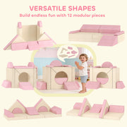 AIYAPLAY 12-Piece Modular Kids Play Sofa – Pink image 3