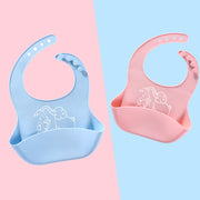 Baby food Bib baby meal silicone saliva bag image 3