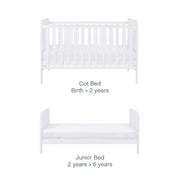 Tutti Bambini Rio Cot Bed with Cot Top Changer & Mattress - White image 7
