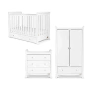 Ickle Bubba Snowdon 4 in 1 Mini 3 Piece Furniture Set White - Premium Sprung Mattress image 1