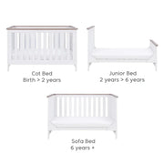 Tutti Bambini Verona 3-Piece Nursery Furniture Set – White & Oak image 9