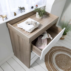 Tutti Bambini Modena 2-Piece Nursery Furniture Set – White & Oak