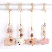 Beech Animal Baby Room Decoration Wooden Children's Rattle image 3
