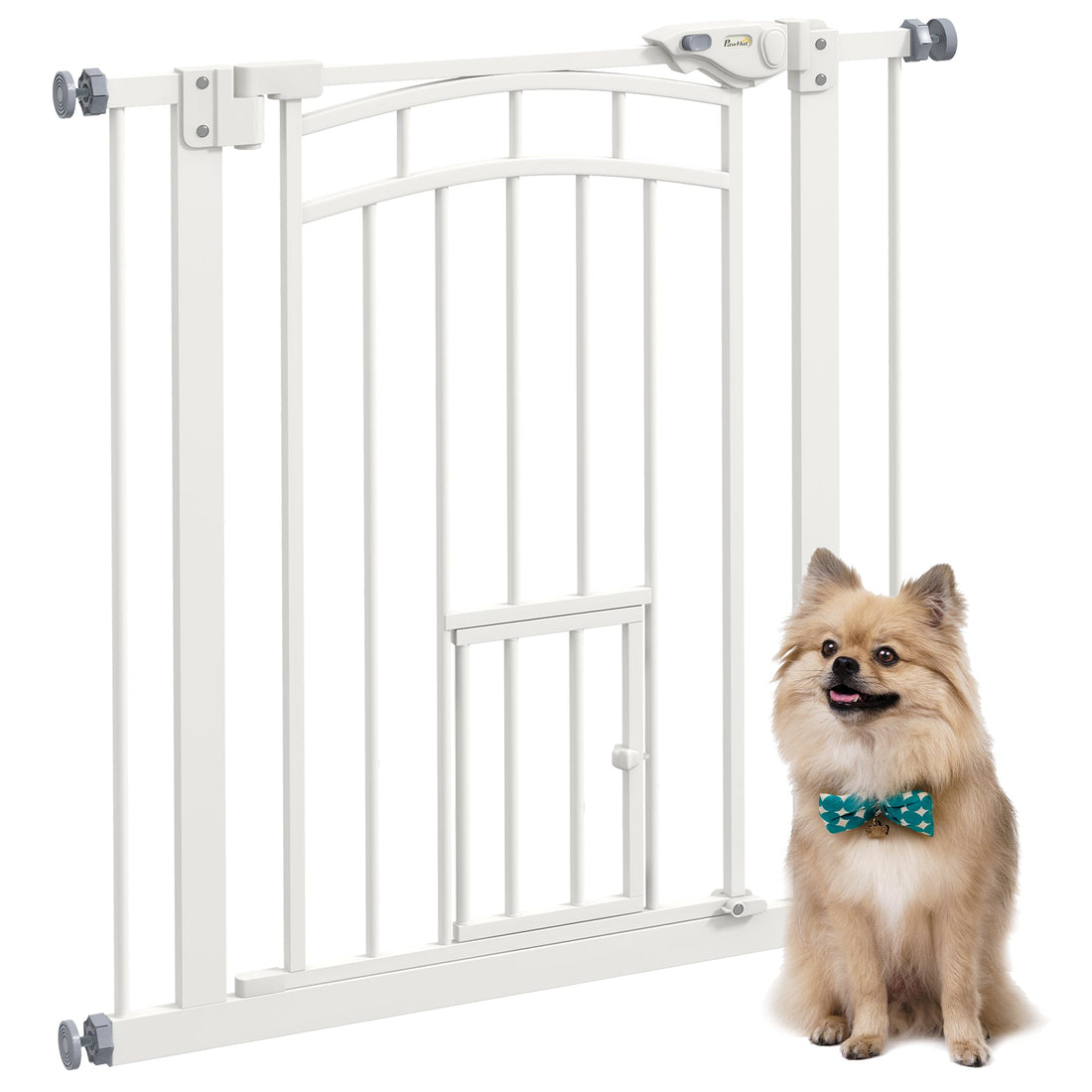 PawHut Pressure Fit Baby Safety Gate – 74–80cm, White