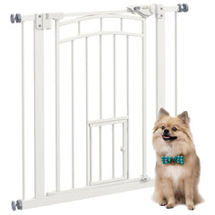PawHut Pressure Fit Baby Safety Gate – 74–80cm, White