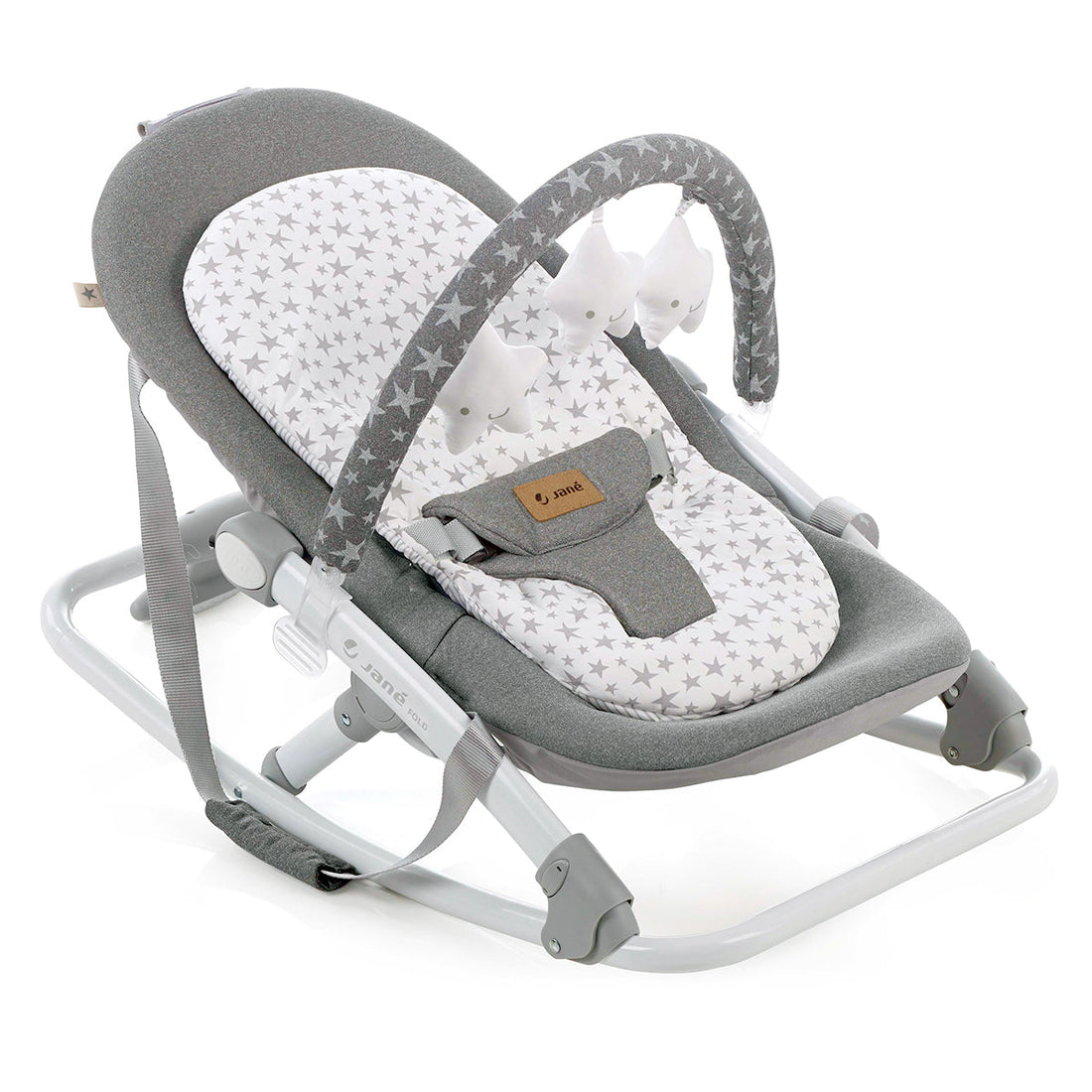 Jane Fold Hammock Baby Rocker with Toy Arch & Reversible Newborn Cushion