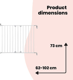 Safety 1st Wall Fix Extending Metal Safety Gate – White