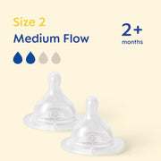 MAM Medium Flow Teats (Size 2 / 2 Months+) – 2 Pack image 2