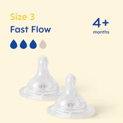 MAM Fast Flow Teats (Size 3 / 4 Months +) - 2 Pack image 2