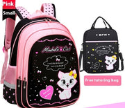 Kids School Cute Cat Print Backpack image 10