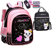 Kids School Cute Cat Print Backpack image 6