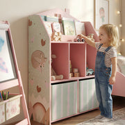 AIYAPLAY Kids Bookshelf & Storage Unit – Pink image 8