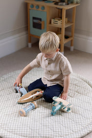 Ralphie Bear Sage Green Gingham Quilted Playmat image 7