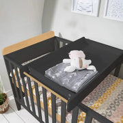 Tutti Bambini Rio Cot Bed with Cot Top Changer & Mattress - Slate/Honey Oak image 4