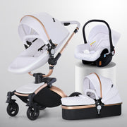 High Landscape Baby Stroller 360-degree Rotation 3-in-1 Basket Foldable image 6