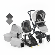 Jané Crosswalk-R All-Terrain Travel System with Carrycot & Koos iSize R1, Tech Mouse / Black Grey image 36