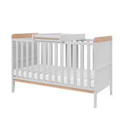 Tutti Bambini Rio Cot Bed with Cot Top Changer & Mattress - Dove Grey/Honey Oak image 2