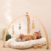 Triangle Rack Wooden Fitness Equipment Newborn Baby Crib Toy image 1