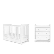 Ickle Bubba Snowdon 4 in 1 Mini 2 Piece Furniture Set White - Fibre Mattress image 1