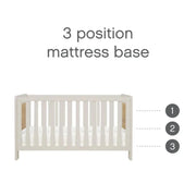 Tutti Bambini Alba Cot Bed - White Sand / Distressed Oak image 5