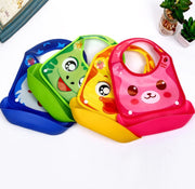 Cartoon baby PVC three-dimensional bib Increase baby bib Waterproof silicone children's dinner pocket image 2