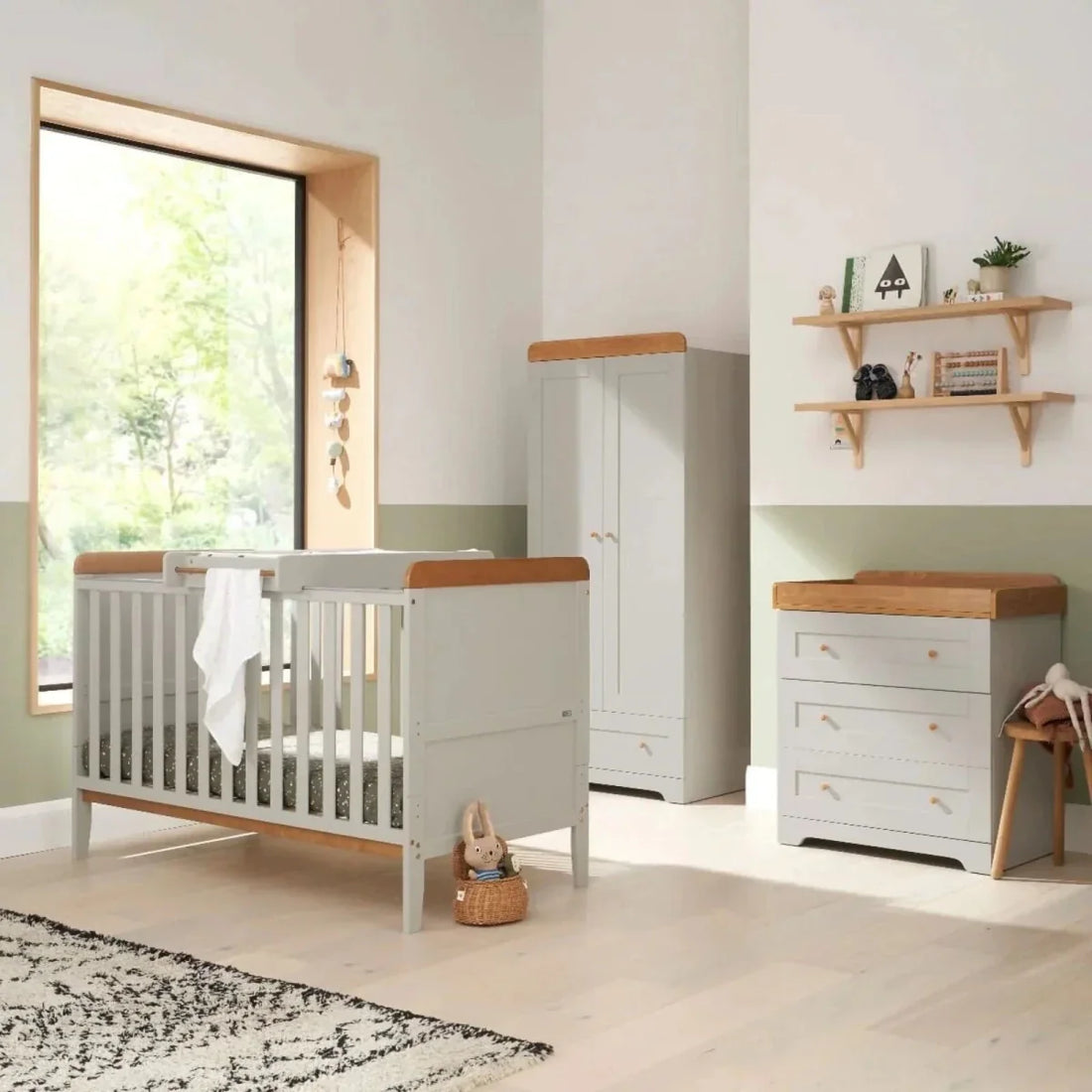 Tutti Bambini Rio 3 pcs Room Set - Slate/Honey Oak