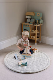 Ralphie Bear Sage Green Gingham Quilted Playmat image 5