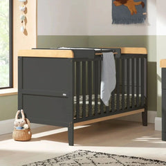 Tutti Bambini Rio 2-Piece Nursery Furniture Set – Slate & Honey Oak