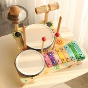 Early Educational Frog Multi-functional Drum Kit Children's Toys Improve Hands-on Ability Suitable For 3-6 Years Old Baby image 1