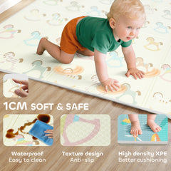 AIYAPLAY Foldable Double-Sided Baby Play Mat